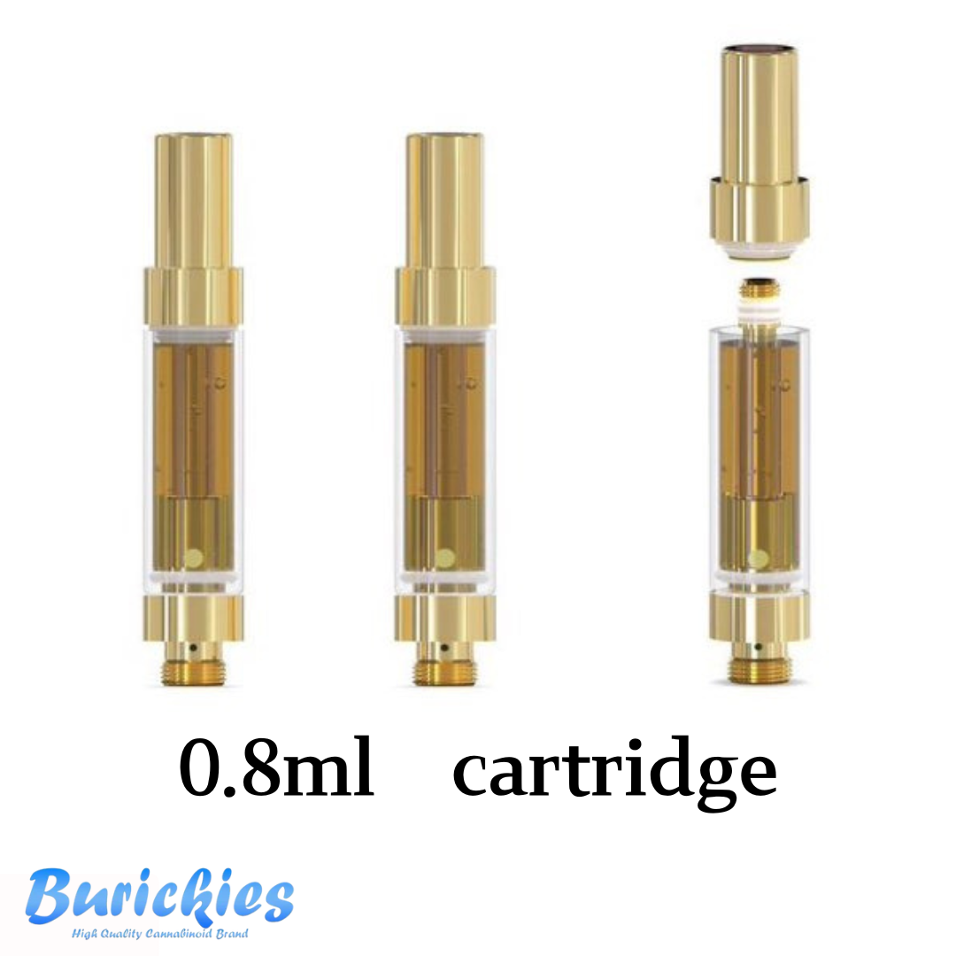 Burickies　1本～1000本　0.8ml アトマイザー510スレッド 交換用カートリッジ 金色or白色